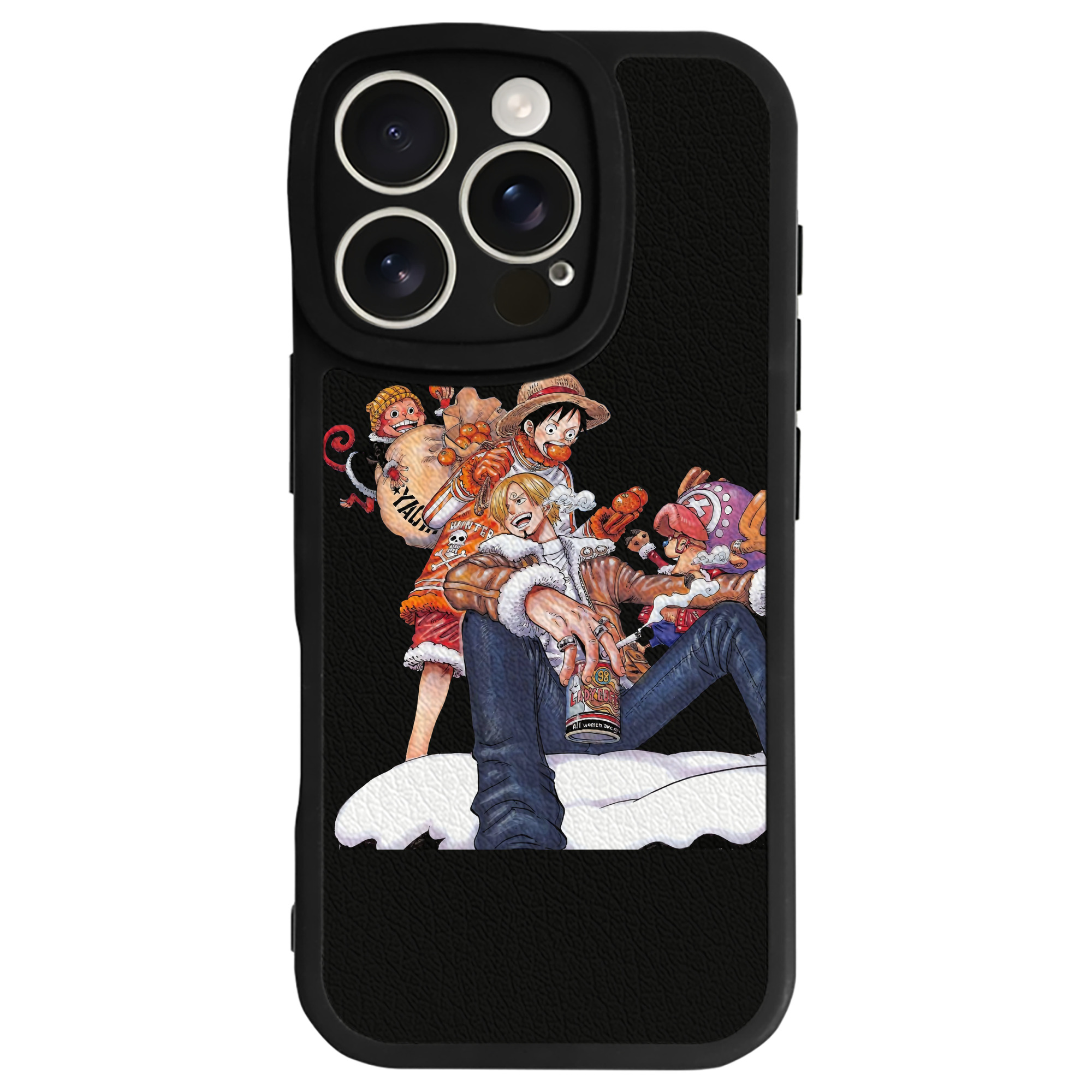 （画像用） ワンピース サンジ ONE PIECE Sanji 【iPhone 16シリーズ対応】シリコンスマホケース（レザー調） 材質：シリコン